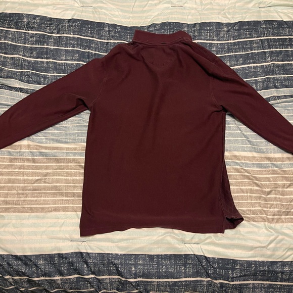 Haggar Maroon Long-Sleeve Polo - Picture 6 of 6